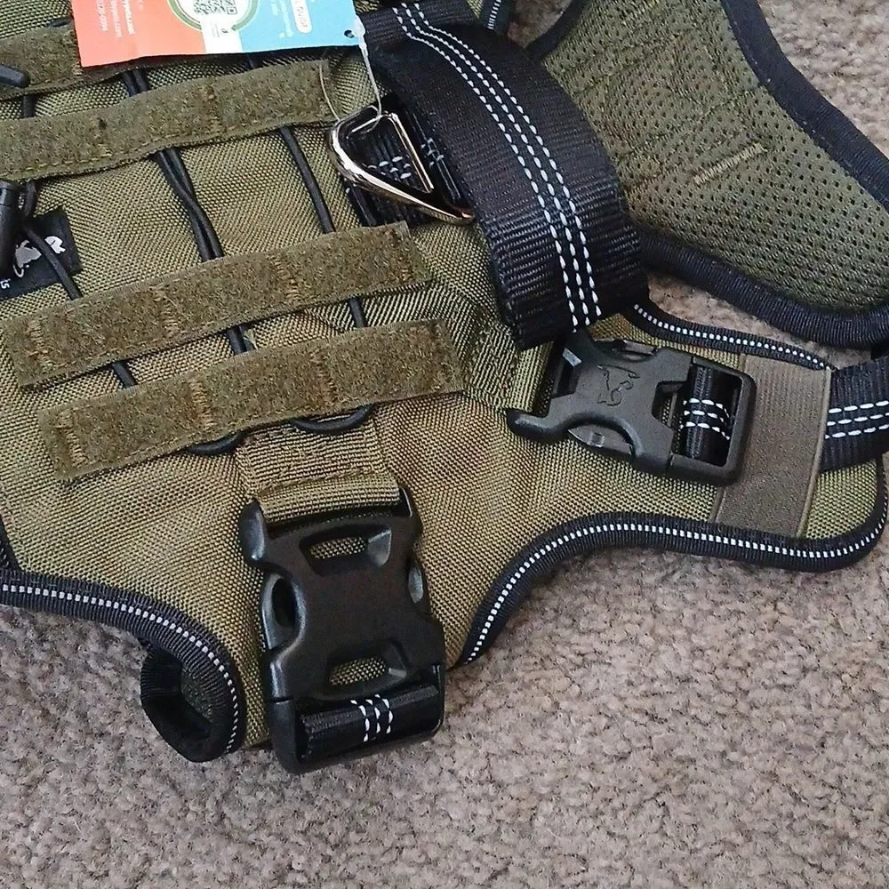 No Pull Dog Harness Heavy Duty Dog Harness with Handle and Poop Bag Hol…